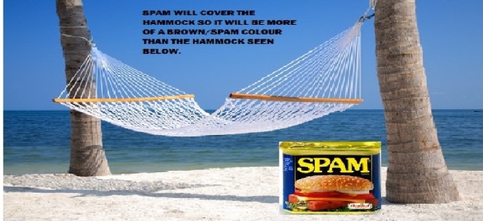 The Spammock (a hammock made of Spam)