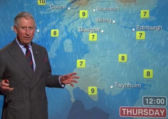 Prince Charles on BBC weather