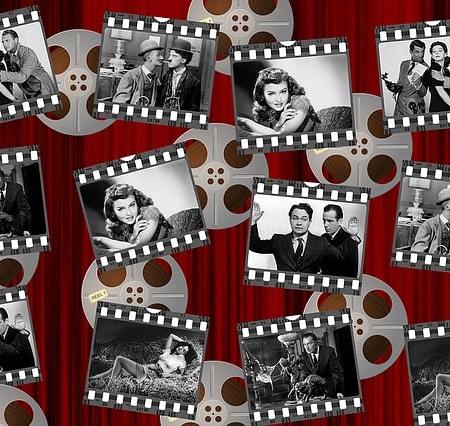 Scenes from classic movies from Hollywood