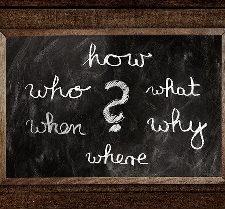 A language board filled with grammatical terms.