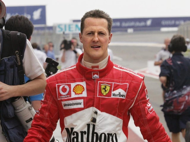 Michael Schumacher in his Ferrari overalls