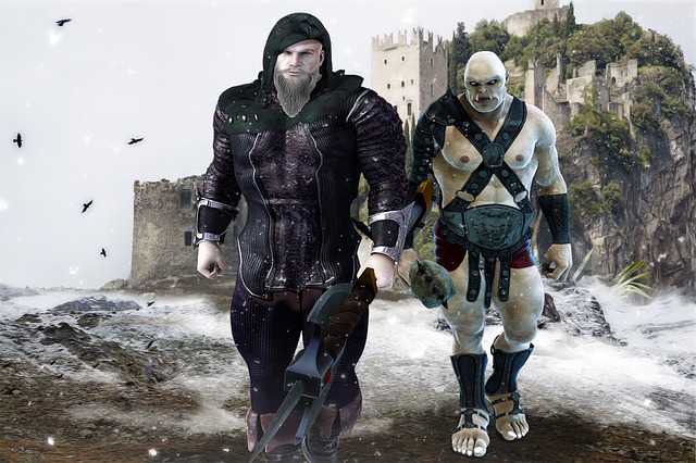 Orc warriors near a castle