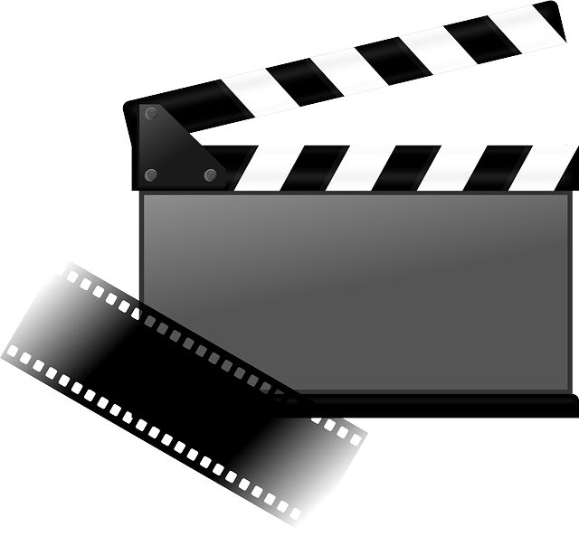 A clapperboard for cinema and filming