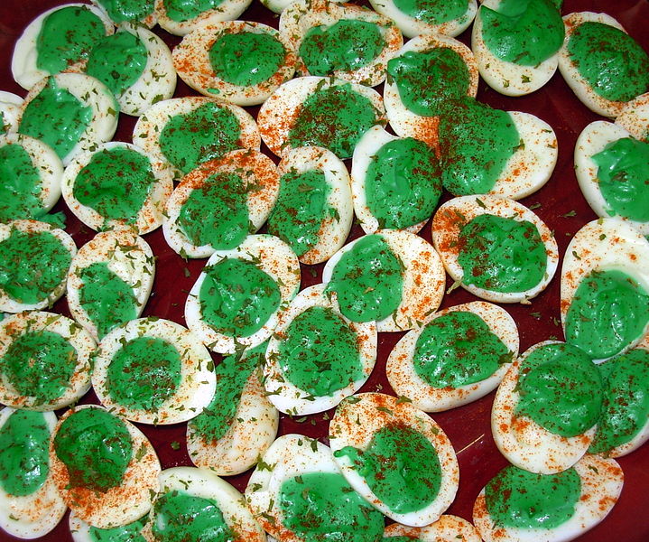 The green stuff, we believe, is radioactive fallout. 