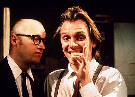 Rik Mayall, on the right, in Bottom.
