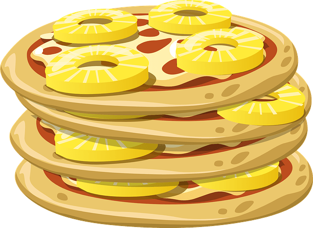 Ham and pineapple pizza