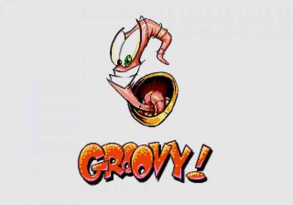 Earthworm Jim saying "Groovy!"
