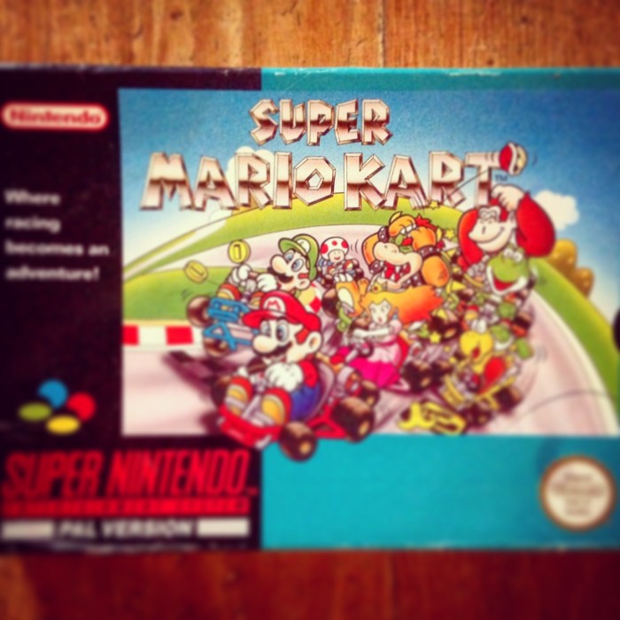 Super Mario Kart box for the SNES