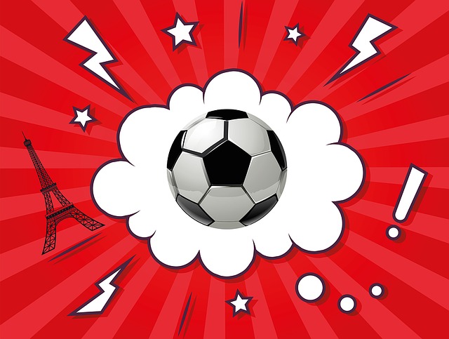 A football amongst chaotic symbols representing hooliganism