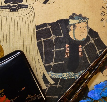 Chopsticks with a traditional Japanese drawing