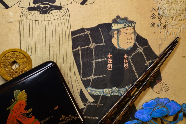 Chopsticks with a traditional Japanese drawing