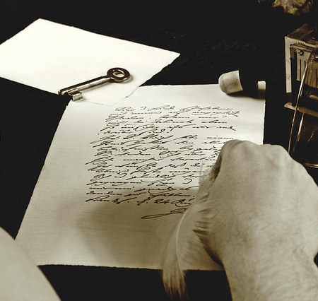 Man falling asleep over some poems