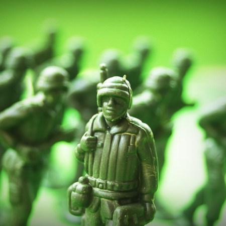 A green toy soldier for kids