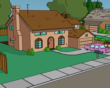 The Simpson's house in Springfield