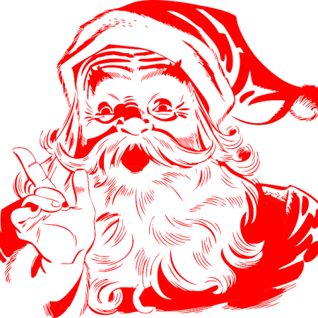 Santa Claus in red