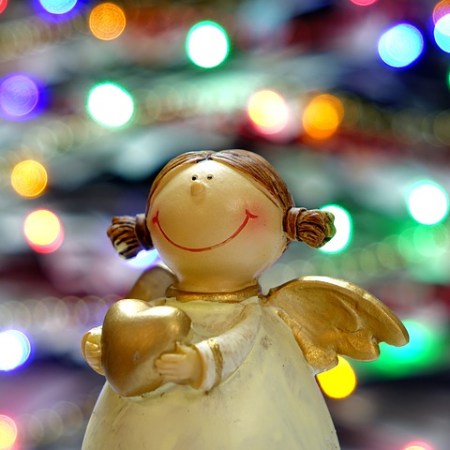 An angel at Christmas
