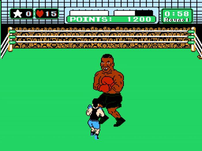 The player fighting Mike Tyson in the NES game Punch-Out!!