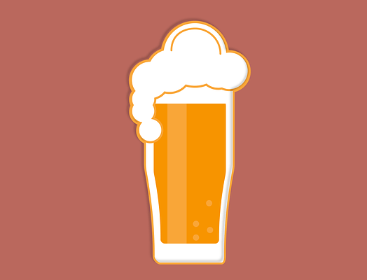 A cartoon pint of beer