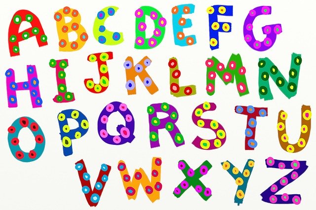 A colourful alphabet
