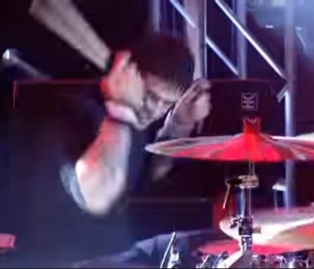 Joey Castillo drumming for Queens of the Stone Age