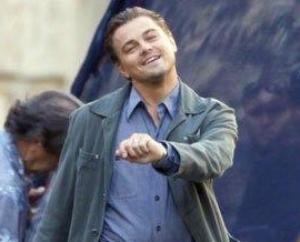 Leonardi DiCaprio doing his strut