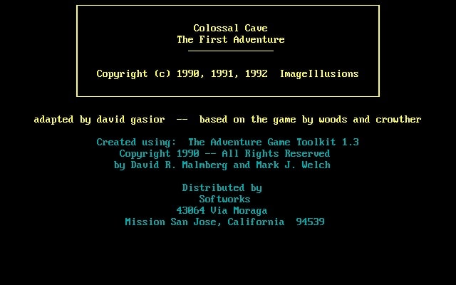 Colossal Cave Adventure 1992 edition