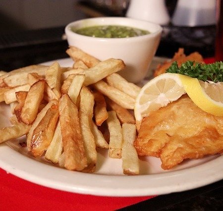 Traditional English fish & chips