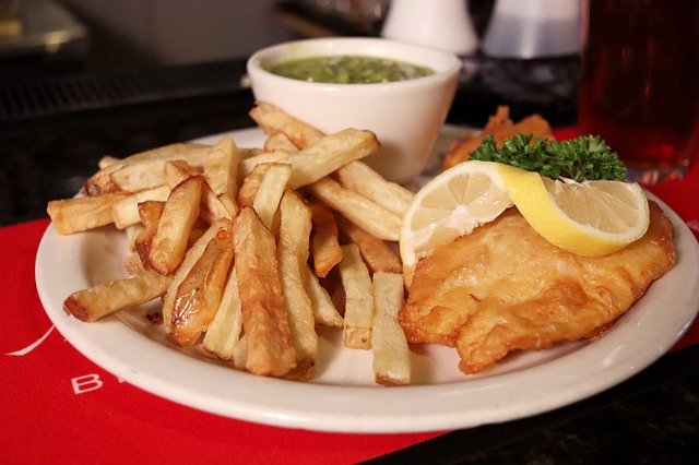 Traditional English fish & chips