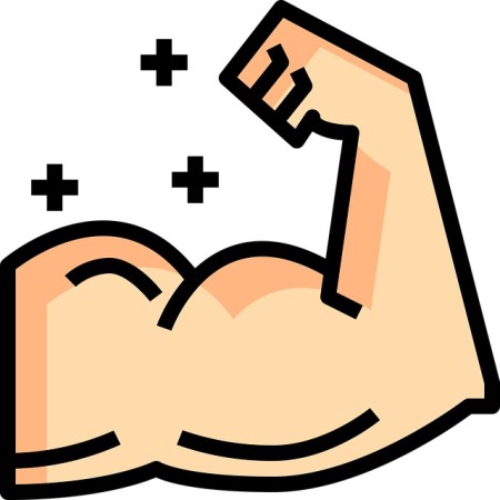 A hypermasculine muscular arm