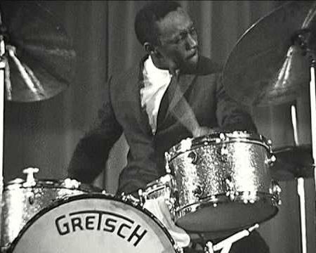 Art Blakey playing the drums