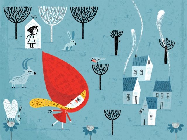 A page from Caperucita Roja by Paloma Valdivia