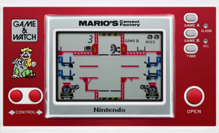 Mario's Cement Factory on the Game & Watch.