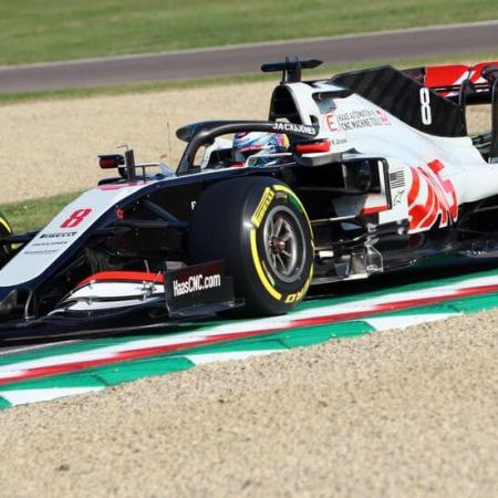 Romain Grosjean driving the Haas. Davide Gennaro, Getty Images