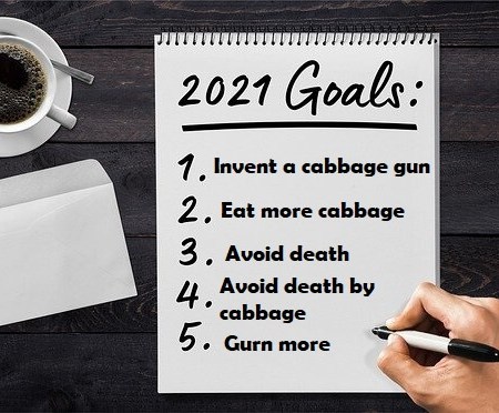 New Year's resolution list for 2021