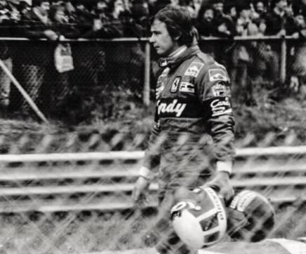 Didier Pironi walking away from Gilles Villeneuve's fatal accident.
