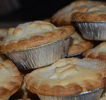Mince pies piled on top of each other