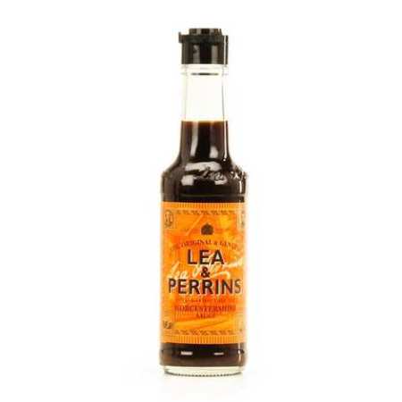 A bottle of Lea & Perrins Worcestershire Sauce