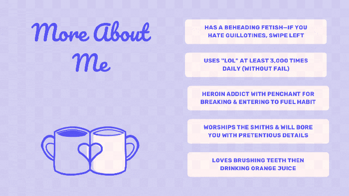 Example of dating app profile