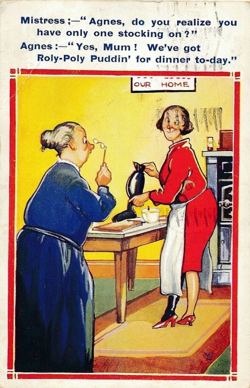 Jam roly-poly marketing postcard