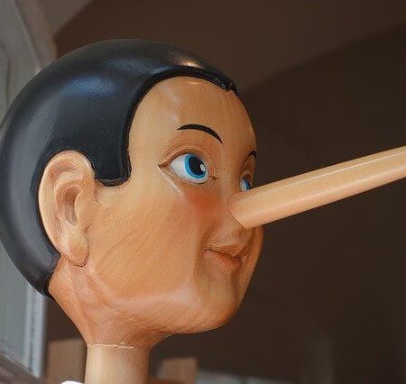 Pinocchio with his giant nose