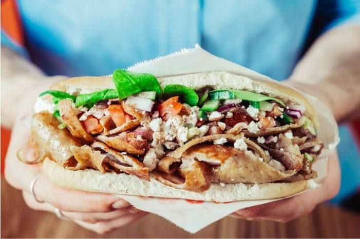 A doner kebab from Doner Haus in Manchester.