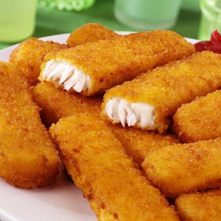 An assortment of fish fingers