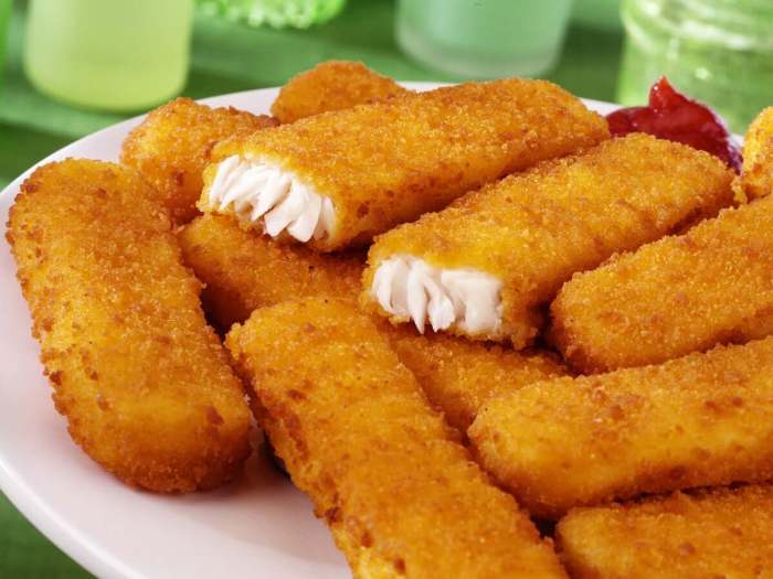 An assortment of fish fingers