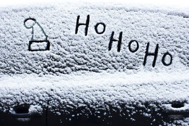 Ho Ho Ho written in the snow