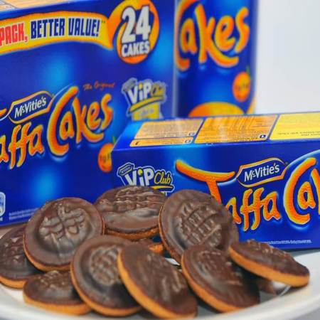 An assortment of Jaffa Cakes
