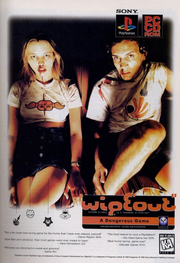 The wipEout poster with Sara Cox