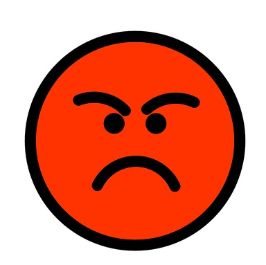 A grimacing face anger emoji