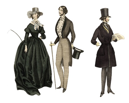 Upper class people enjoying a luncheon