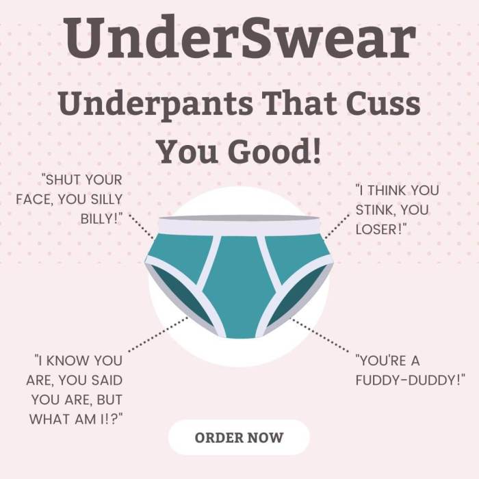 UnderSwear the world's first swearing underpants