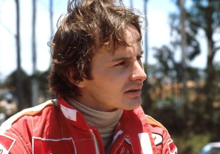 Gilles Villeneuve in his Ferrari overalls